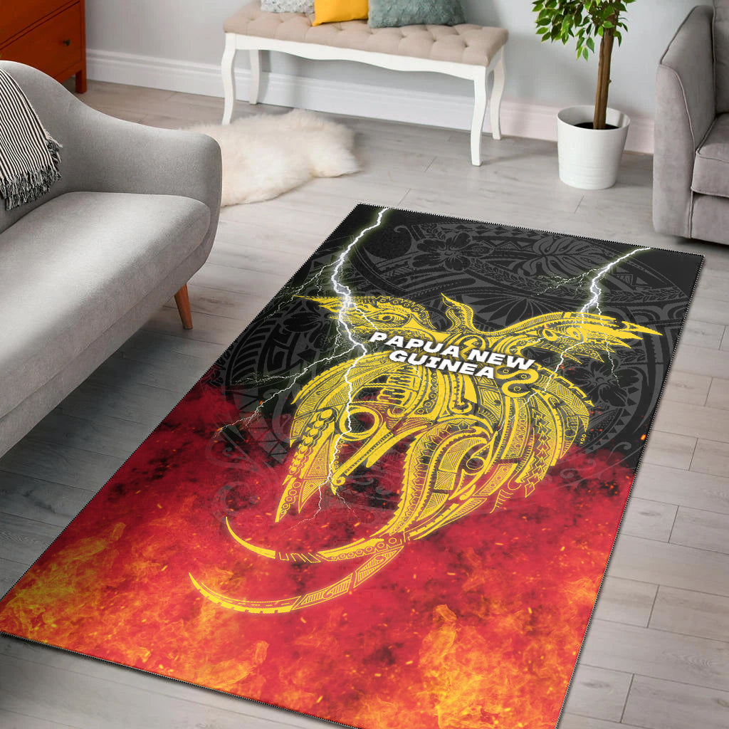 Papua New Guinea Area Rug Independence Day Special Style LT16 Gold - Polynesian Pride