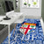 Fiji Area Rug Tapa Patterns White And Blue Style LT6 - Polynesian Pride