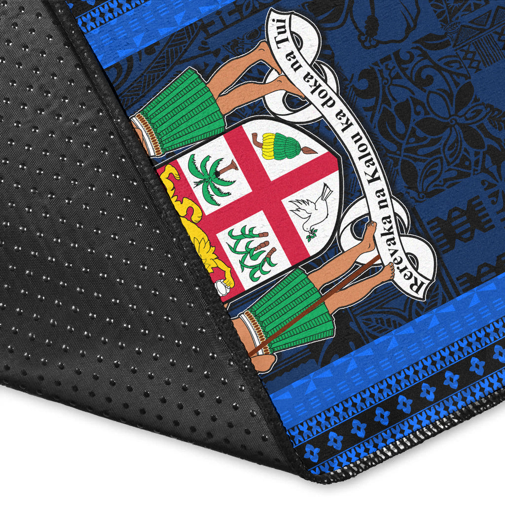 Fiji Area Rug Black And Blue Style No.1 LT6 - Polynesian Pride