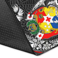 Tonga Hook Tattoo Area Rug Black LT6 - Polynesian Pride