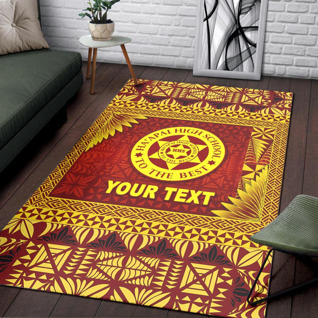 (Custom Personalised) Tonga Ha'apai High School Area Rugs Simplified Version LT8 - Polynesian Pride