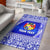 (Custom Personalised) Tonga Coat Of Arms Area Rugs Simplified Version - Blue LT8 Blue - Polynesian Pride