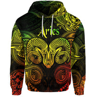 Custom Aries Zodiac Polynesian Hoodie Unique Style Reggae LT8 - Polynesian Pride