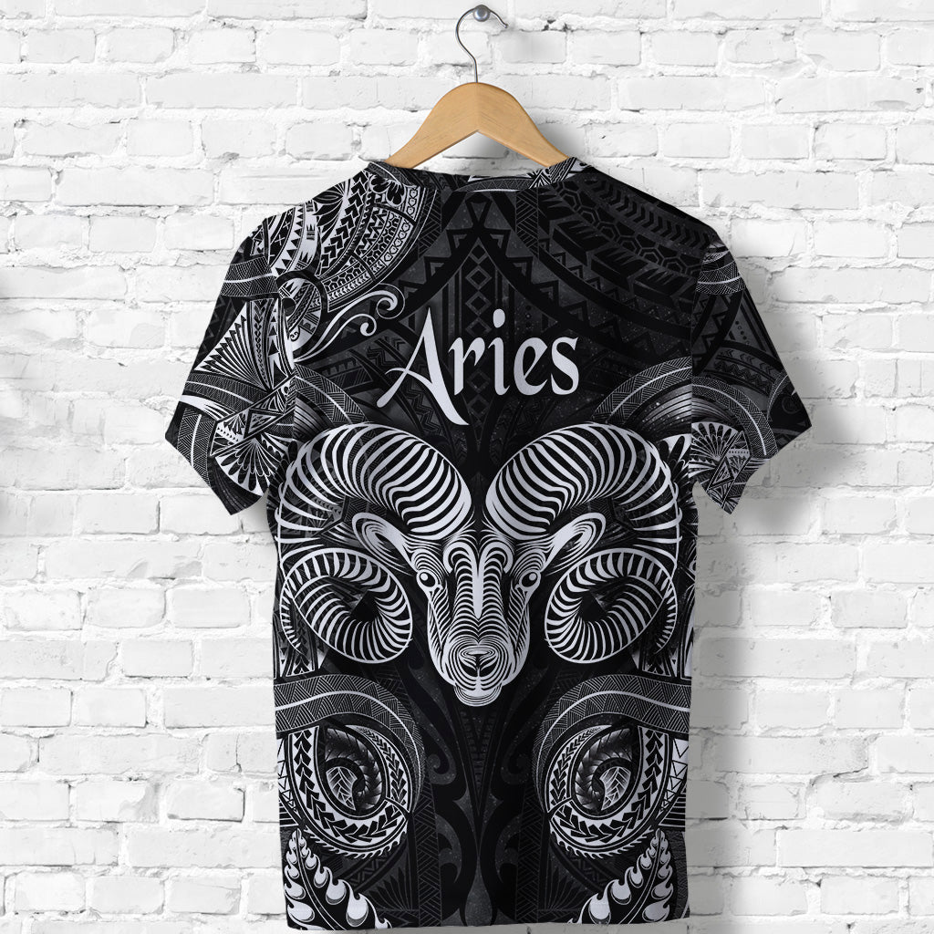Aries Zodiac Polynesian T Shirt Unique Style Black LT8 - Polynesian Pride