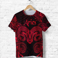 Aries Zodiac Polynesian T Shirt Unique Style Red LT8 - Polynesian Pride
