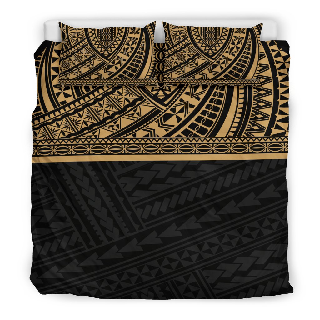 Poly Duvet Cover Set - Polynesian Gold Style - Polynesian Pride