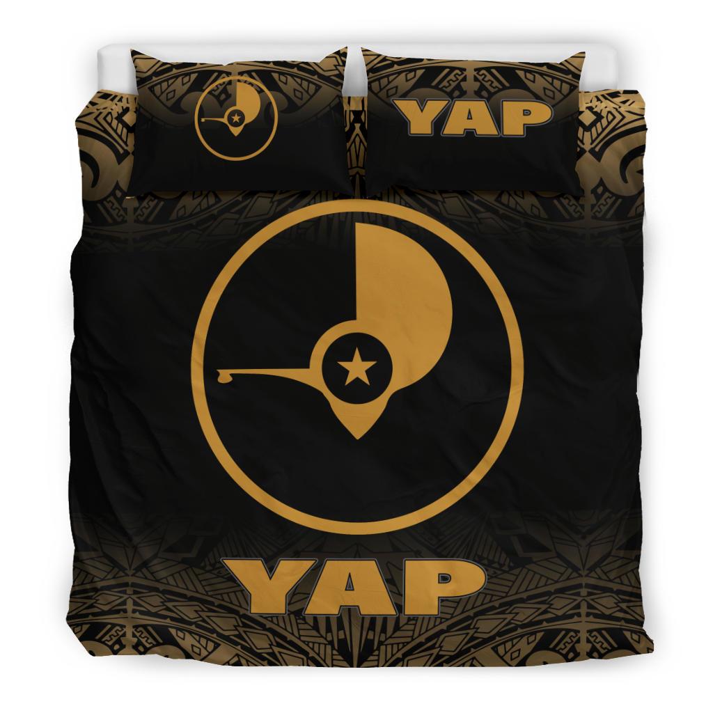 Yap Duvet Cover Set - Gold Fog Style Gold - Polynesian Pride