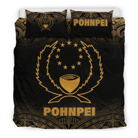 Pohnpei Duvet Cover Set - Gold Fog Style Gold - Polynesian Pride
