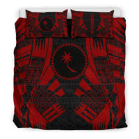Chuuk States Duvet Cover Set - Red Tattoo Style - Polynesian Pride