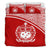 Samoa Duvet Cover Set - Red Curve Style Red - Polynesian Pride