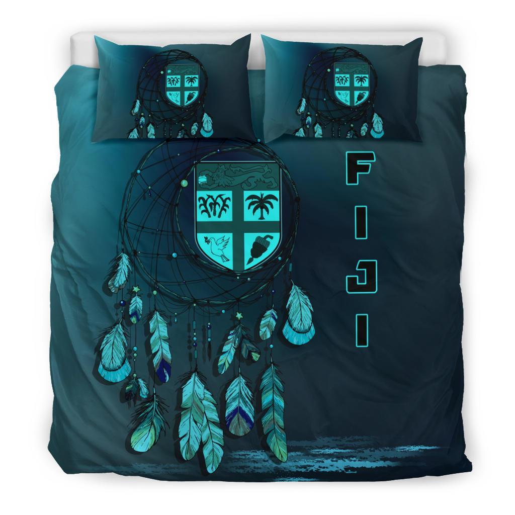 Fiji Duvet Cover Set - Fiji Flag Dreamcatcher Blue A02 Blue - Polynesian Pride