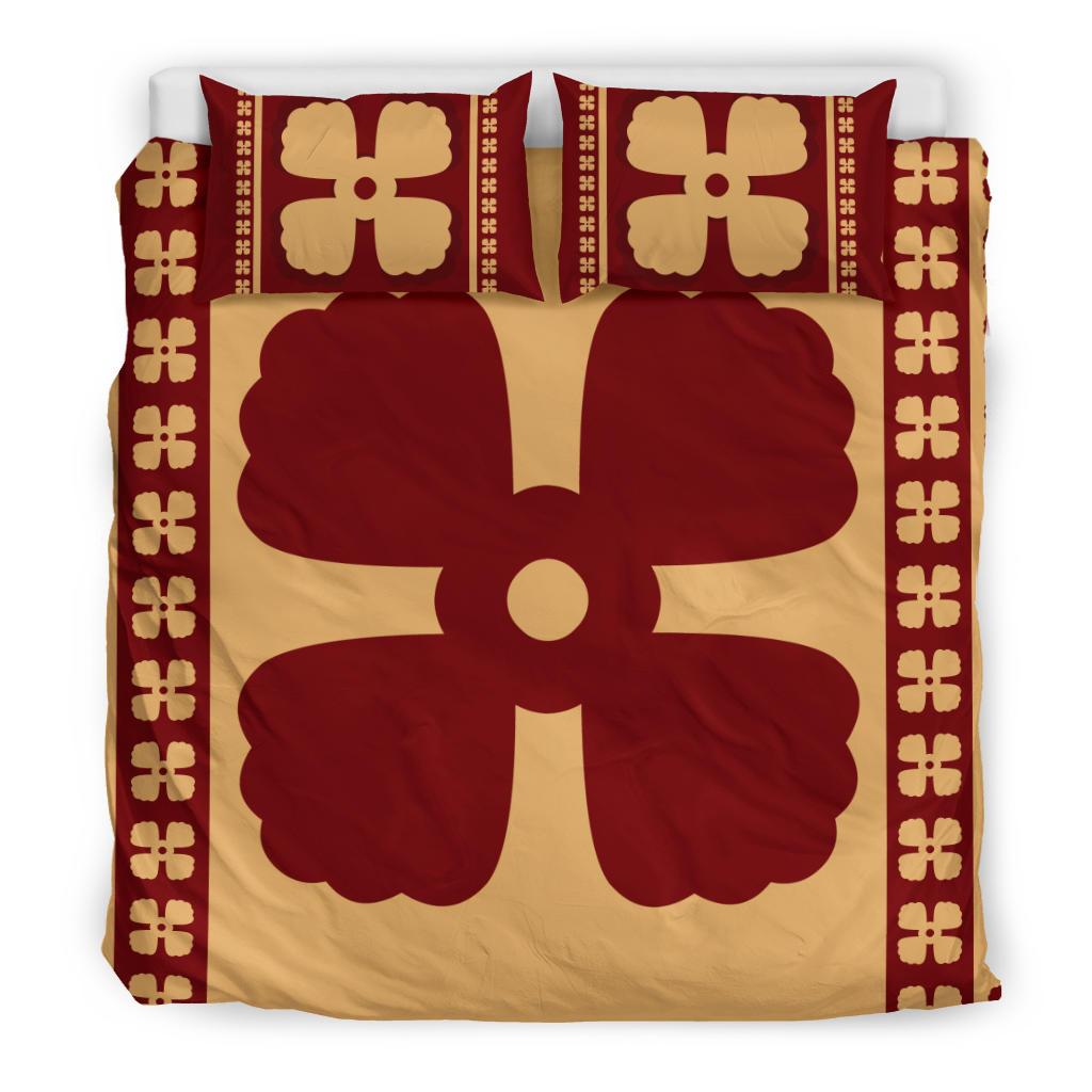 Hawaiian Quilt Pattern Pearl Polynesian Bedding Set - Polynesian Pride