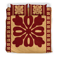 Hawaiian Quilt Pattern Heart Polynesian Bedding Set - Polynesian Pride