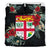 Fiji Duvet Cover Set - Fiji Coat Of Arms Hibiscus Black - Polynesian Pride
