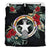 Northern Mariana Islands Duvet Cover Set - Northern Mariana Islands Flag Hibiscus Black - Polynesian Pride