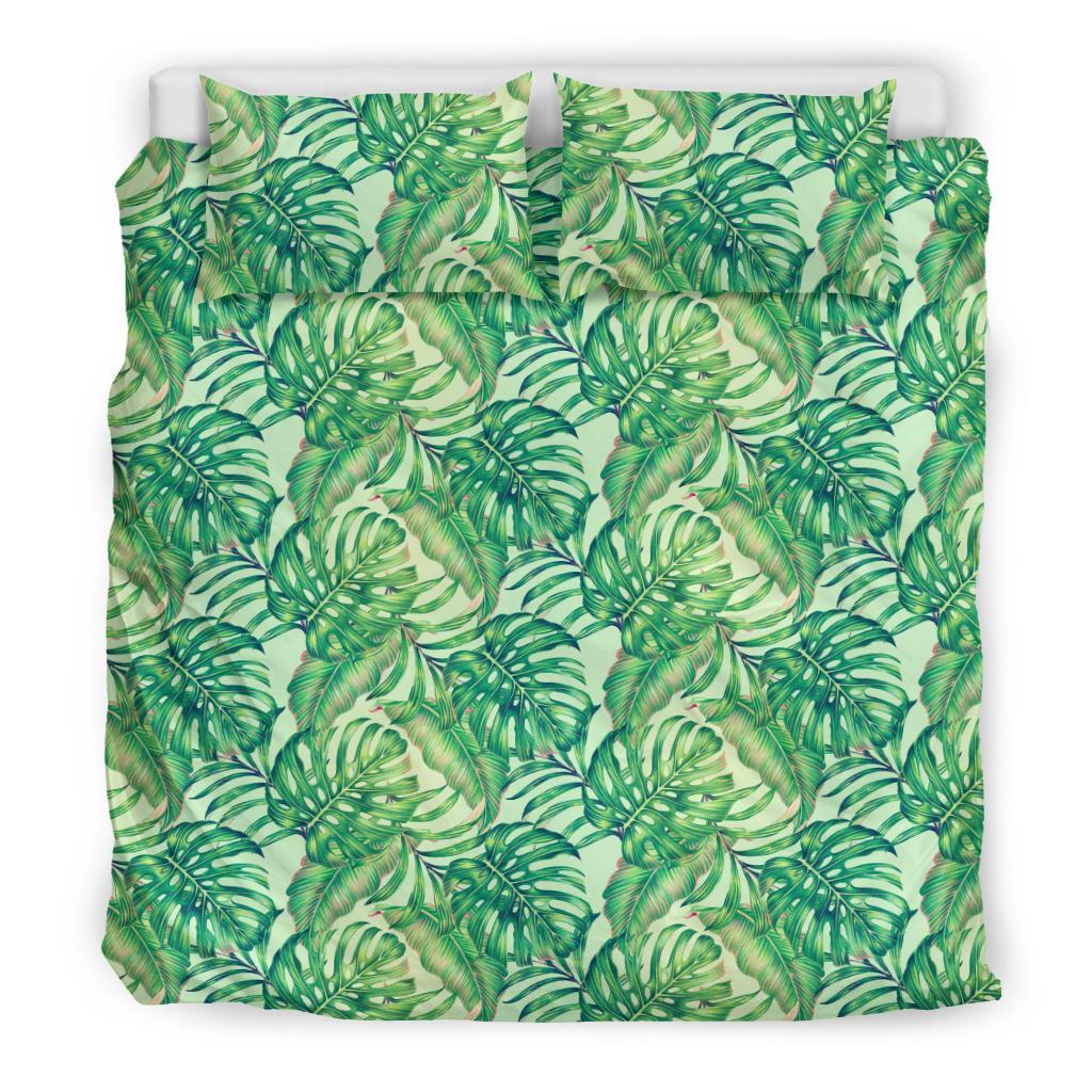 Hawaiian Tropical Leaves Jungle Monstera Leaf Polynesian Bedding Set - Polynesian Pride
