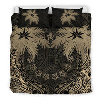 Cook Islands Duvet Cover Set - Cook Islands Flag Coconut (Duvet Cover) Black - Polynesian Pride