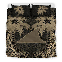 Tokelau Duvet Cover Set - Tokelau Flag Coconut (Duvet Cover) Black - Polynesian Pride