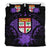 Fiji Duvet Cover Set - Fiji Flag & Purple Hibiscus 3 Pieces Bedding Set Purple - Polynesian Pride
