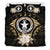 Northern Mariana Islands Duvet Cover Set - Northern Mariana Islands Flag & Gold Hibiscus Gold - Polynesian Pride