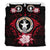 Northern Mariana Islands Duvet Cover Set - Northern Mariana Islands Flag & Red Hibiscus Red - Polynesian Pride