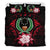 Pohnpei Duvet Cover Set - Pohnpei Flag & Red Hibiscus Red - Polynesian Pride
