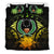 Pohnpei Duvet Cover Set - Pohnpei Flag & Reggae Hibiscus Art - Polynesian Pride