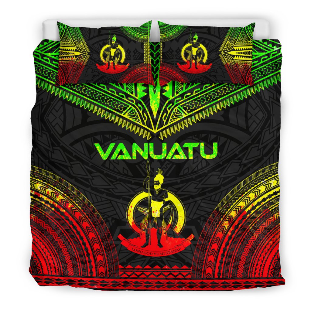 Vanuatu Polynesian Chief Duvet Cover Set - Reggae Version - Polynesian Pride