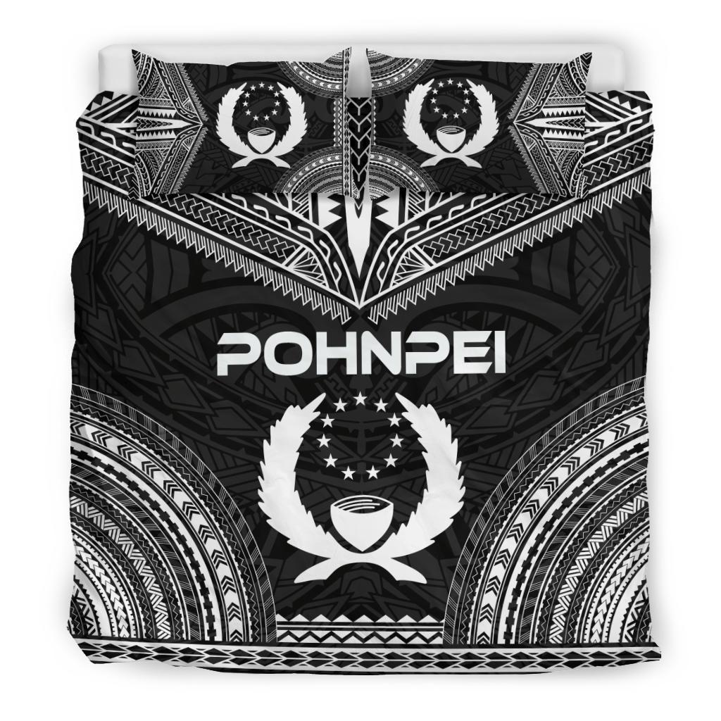 Pohnpei Polynesian Chief Duvet Cover Set - Black Version - Polynesian Pride