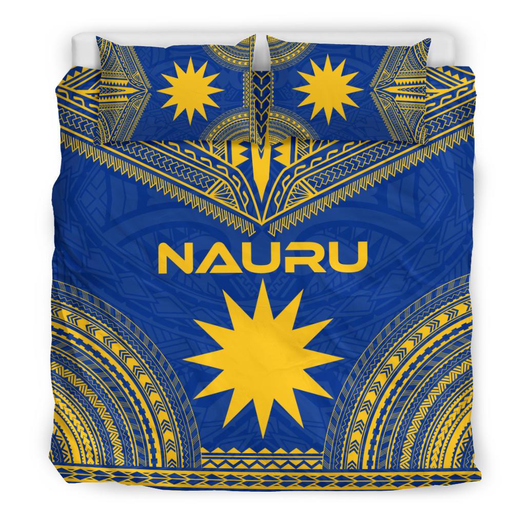Nauru Flag Polynesian Chief Duvet Cover Set - Polynesian Pride