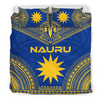 Nauru Flag Polynesian Chief Duvet Cover Set - Polynesian Pride