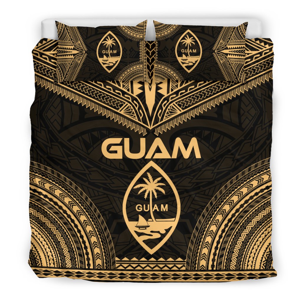 Guam Polynesian Chief Duvet Cover Set - Gold Version - Polynesian Pride