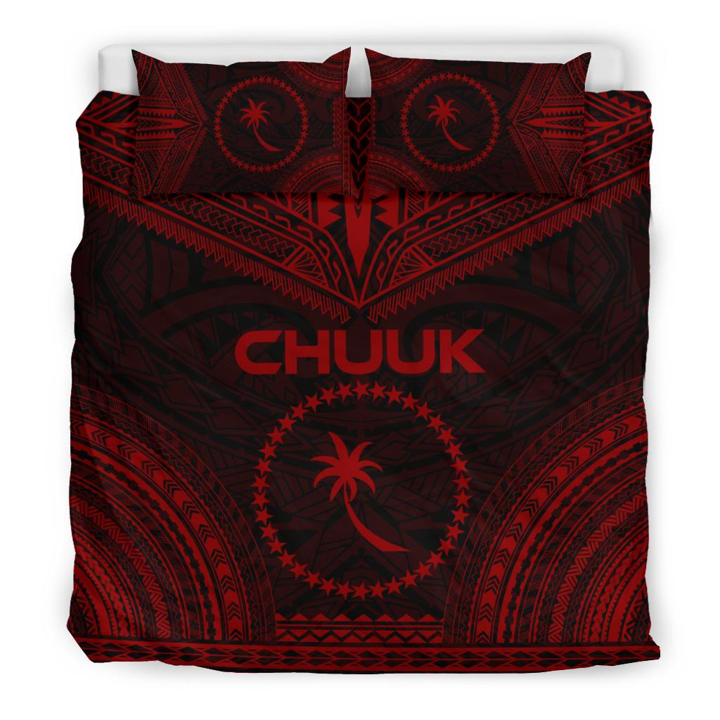 Chuuk Polynesian Chief Duvet Cover Set - Red Version - Polynesian Pride