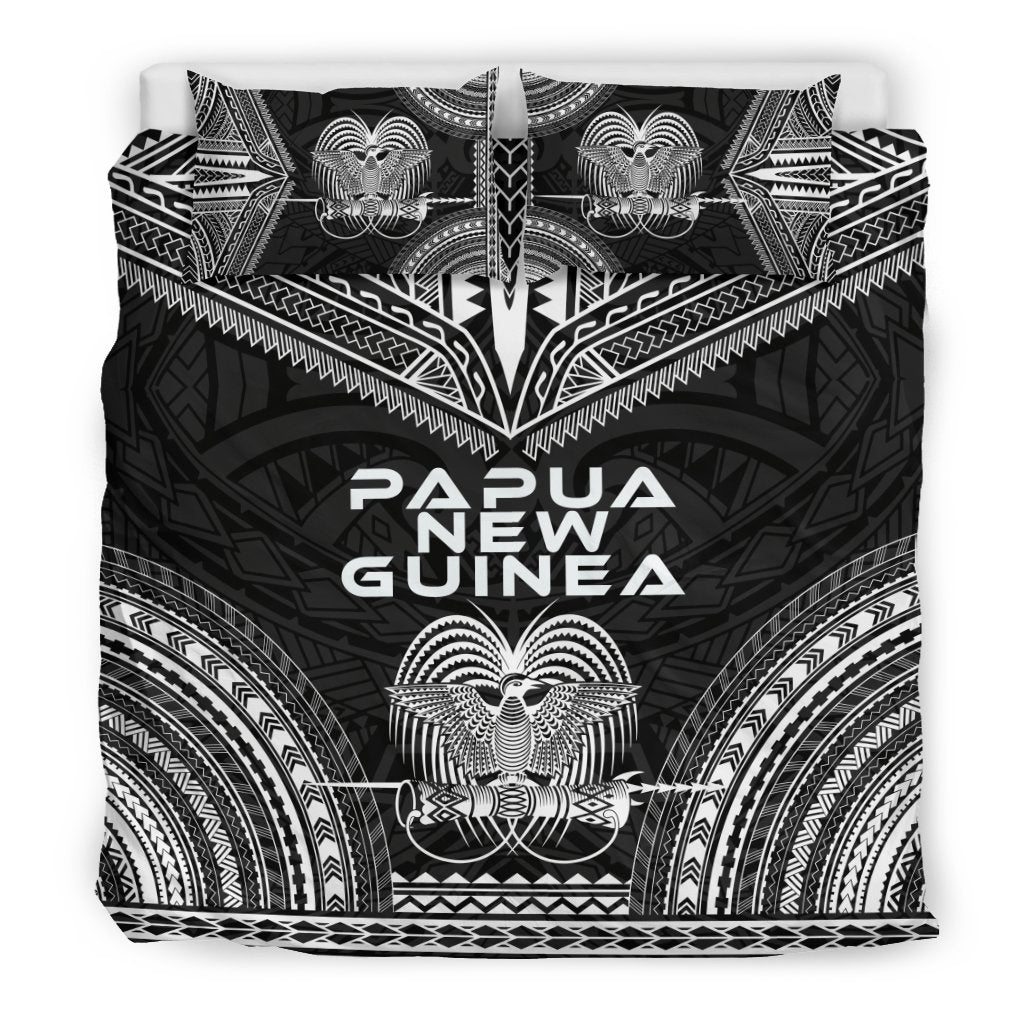 Papua New Guinea Polynesian Chief Duvet Cover Set - Black Version - Polynesian Pride