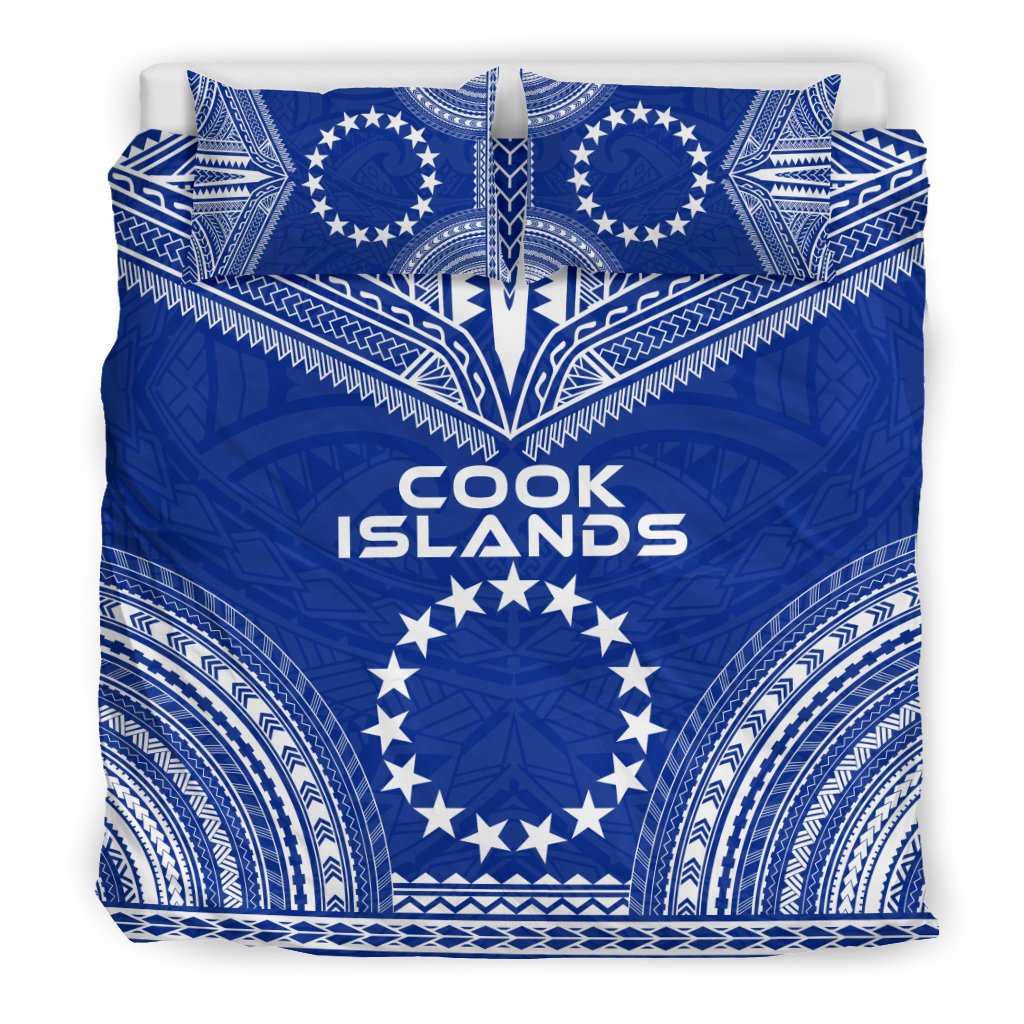Cook Islands Flag Polynesian Chief Duvet Cover Set - Polynesian Pride