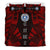Northern Mariana Islands Duvet Cover Set - Polynesian Tattoo Red - Polynesian Pride
