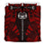Marquesas Islands Duvet Cover Set - Polynesian Tattoo Red - Polynesian Pride