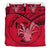 Niue Duvet Cover Set - Niue Coat Of Arms & Coconut Crab Red Red - Polynesian Pride