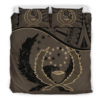 Pohnpei Duvet Cover Set - Pohnpei Flag Brown Brown - Polynesian Pride