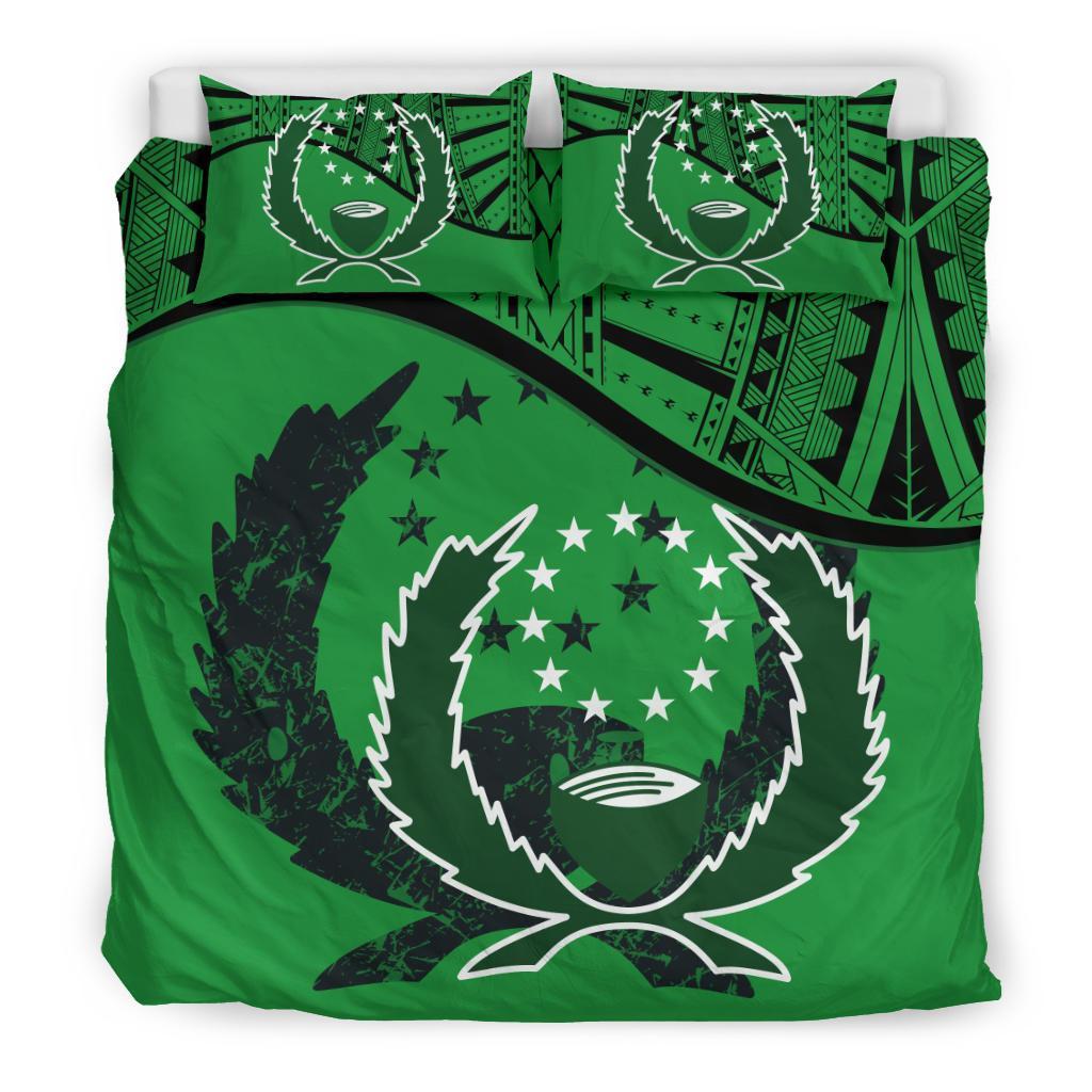 Pohnpei Duvet Cover Set - Pohnpei Flag Green Green - Polynesian Pride