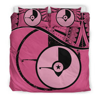 Polynesian Duvet Cover Set - Yap Bedding Set Pink Black - Polynesian Pride