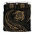 Hawaiian Map Turtle Polynesian Bedding Set - Gold - Frida Style - Polynesian Pride