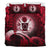 Cook Islands Bedding Set - Wave And Hibiscus Red - Polynesian Pride