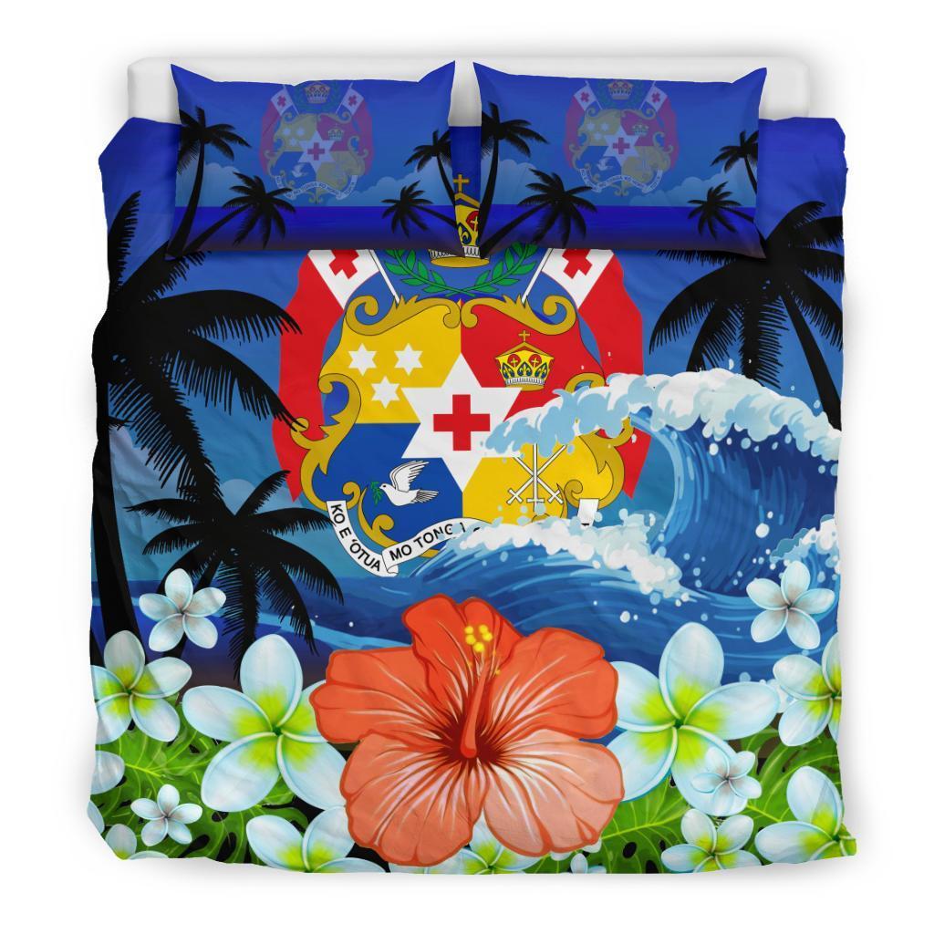 Tonga Bedding Set Coat Of Arms Hibiscus - Polynesian Pride