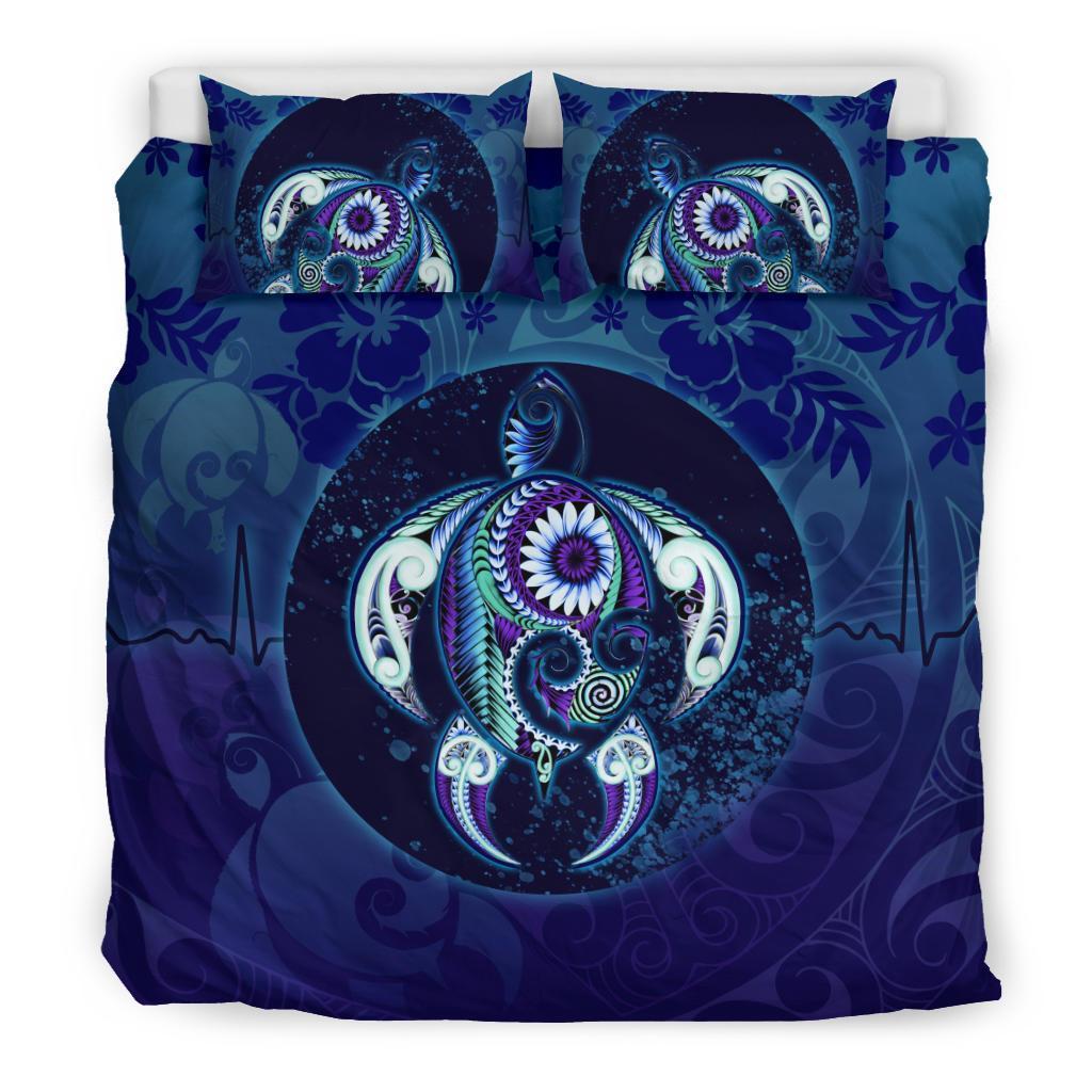 Maori Turtle Bedding Set Ocean Heartbeat - Polynesian Pride