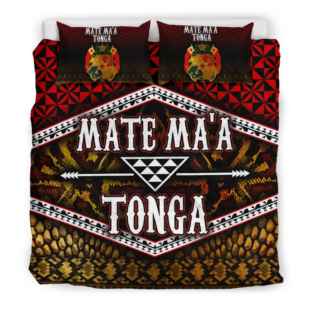 Polynesian Bedding Set - Mate Ma'a Tonga Duvet Cover Set - Polynesian Pride