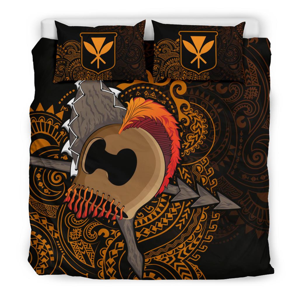 Hawaiian Warrior Helmet Kanaka Polynesian Bedding Set - Polynesian Pride