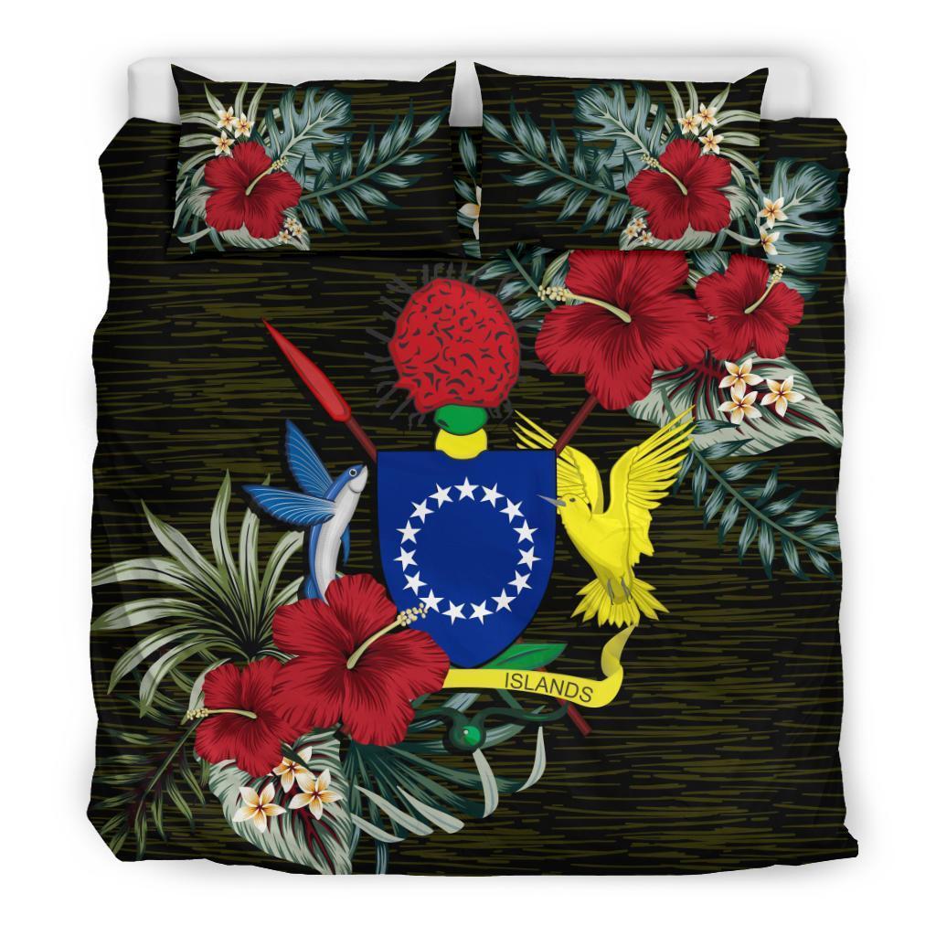 Cook Islands Bedding Set - Special Hibiscus Black - Polynesian Pride