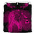 Hawaiian Map Heart Hula Girl Hibiscus Polynesian Bedding Set - Pink - Polynesian Pride