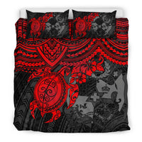 Tonga Polynesian Duvet Cover Set - Red Turtle - Polynesian Pride